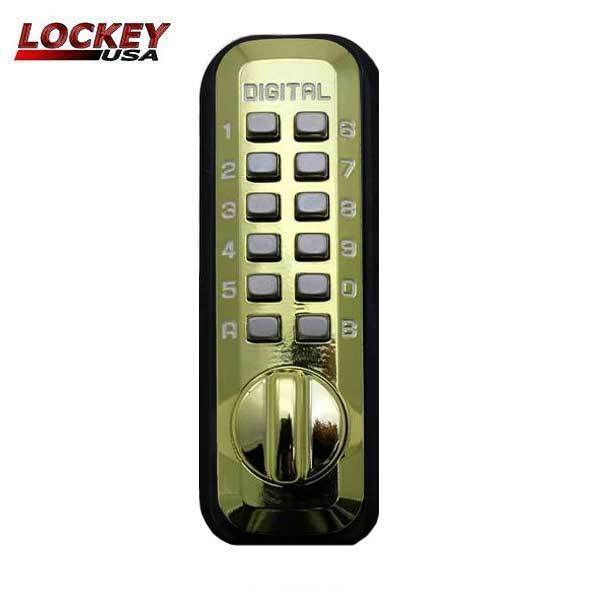 Lockey Lockey: M220 - Narrow-Stile Mechanical Keypad Keyless Bolt - Surface Mount - Jet Black LK-M220-JB